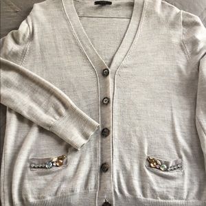 J crew jeweled cardigan